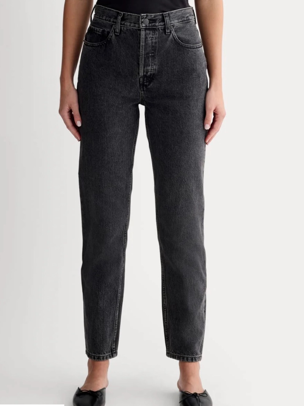 Everlane Women’s The 90’s Cheeky Jean Ankle Organic Cotton Black Size 27
